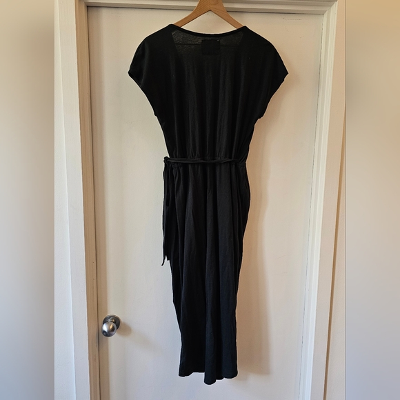 Tonle Lotus Black Wrap Dress Skze Large - Picture 2 of 6